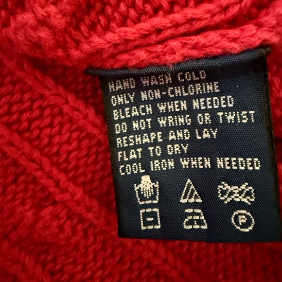 Ralph Lauren Classic Women’s Cable-Knit Pullover Crewneck Sweater Vibrant Red, L - Picture 14 of 15